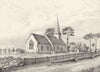 ESSEX. Southchurch Church Essex c1840 old antique vintage print picture