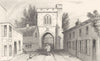 LONDON. Essex. An Ancient Gateway Barking, Essex 1780 old antique print