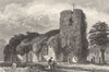 LONDON. Essex. Chingford Church, Essex 1780 old antique vintage print picture