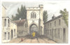 LONDON. Essex. An ancient gateway. Barking. Hand coloured (Dugdale) 1835 print