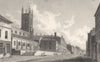 LANCASHIRE. Preston, Lancashire. (Finden/Westall) 1834 old antique print