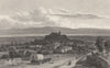 LANCASHIRE. Lancaster from the South (Westall) 1834 old antique print picture