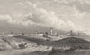 LANCASHIRE. Preston, from the North. (Finden/Westall) 1834 old antique print