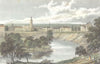 LANCASHIRE. Salford from the Crescent. Hand coloured. (Westall) 1830 old print