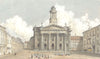 LANCASHIRE. Lancaster Sessions House and Market. Hand coloured (Westall) 1830