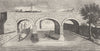 MANCHESTER. The Duke of Bridgewater's Aqueduct over River Mersey. Gents mag 1766