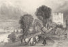 KENT. Rochester Castle. Henshall. river. bridge. Animals.  1840 old print