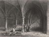 KENT. Rochester Cathedral, View of the Crypt 1860 old antique print picture