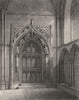 KENT. Rochester cathedral, the door Chapter House.  1860 old antique print