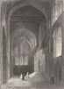KENT. Rochester Cathedral, North Transept 1860 old antique print picture