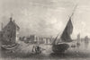 LIVERPOOL. Fisher. The Ancient Washing- Gate, Liverpool 1845 old antique print
