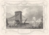 LONDON. Hammersmith Bridge (Tombleson) 1830 old antique vintage print picture