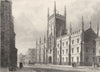 CAMBRIDGE. University or Pitt Press. Horses. carriage (Le Keux) 1841 old print
