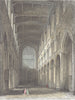 KENT. Interior of Rochester Cathedral. View of the Nave. (Winkles) 1836 print