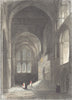 KENT. Interior of Rochester Cathedral. North Transept. (Winkles) 1836 print