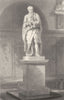 CAMBRIDGE. Trinity College. Statue of Sir Isaac Newton. (Le Keux) 1841 print