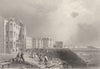 LANCASHIRE. Blackpool. Many Figures. (Bartlett/Finden) 1842 old antique print