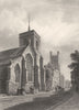 CAMBRIDGE. St. Michael's church Exterior. Street. Trees (Le Keux) 1841 print