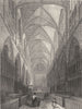 CUMBRIA. Carlisle Cathedral; The Choir. (Winkles) 1860 old antique print