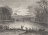 LONDON. Surrey. Richmond Hill (from Twickenham). DUGDALE 1835 old print