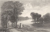 LONDON. Surrey. Near Hampton (Middlesex). DUGDALE 1835 old antique print