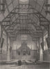 CAMBRIDGE. Interior of the Hall. Trinity College. Figures (Le Keux) 1841 print