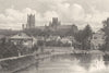 CAMBRIDGESHIRE. Ely Cathedral. Barbner. Attractive sepia view.  1895 old print