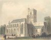 CUMBRIA. Cumbs. Carlisle Cathedral. N. W. View. (Winkles) 1850 old print