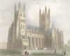 KENT. Canterbury Cathedral. South West View. (Winkles) 1850 old antique print