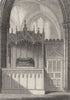 CUMBRIA. The Bishop's Thorne, Carlisle Cathedral. Storer 1814 old print