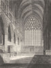 CUMBRIA. The Choir Carlisle Cathedral. Storer 1814 old antique print picture