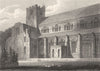 CUMBRIA. S. View of Carlisle Cathedral. Storer 1814 old antique print picture