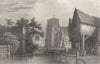 ESSEX. Waltham Abbey. (Bartlett) 1840 old antique vintage print picture