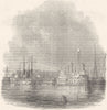 SHIPS. Receiving Hulks, Etc 1850 old antique vintage print picture