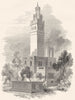 BATH. Beckford's Tower 1850 old antique vintage print picture