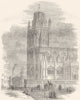 BRISTOL. St. Mary Redcliffe Church 1850 old antique vintage print picture