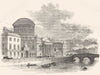 IRELAND. The Four Courts, Dublin 1850 old antique vintage print picture