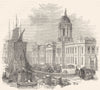 IRELAND. The Custom- House, Dublin 1850 old antique vintage print picture