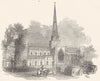 SUSSEX. Chichester Cathedral 1850 old antique vintage print picture