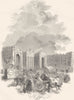 IRELAND. Bank and Trinity College, Dublin 1850 old antique print picture