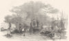 GLASGOW. The Broomielaw 1850 old antique vintage print picture