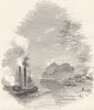 SCOTLAND. The Clyde- Dumbarton 1850 old antique vintage print picture
