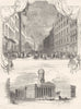 GLASGOW. Saltmarket Street; The Exchange 1850 old antique print picture