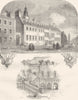 GLASGOW. The College; The College Staircase 1850 old antique print picture