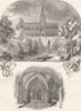 GLASGOW. The Cathedral; The Crypt 1850 old antique vintage print picture
