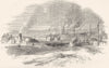 GLASGOW. Glasgow, from Rutherglen 1850 old antique vintage print picture