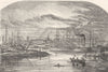 SCOTLAND. View of the City of Aberdeen 1850 old antique vintage print picture