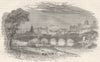 LANCASHIRE. Lancaster 1850 old antique vintage print picture