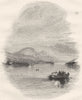 CUMBRIA. Windermere, from the Bowness Ferry 1850 old antique print picture