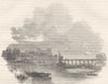 WALES. Carmarthen 1850 old antique vintage print picture